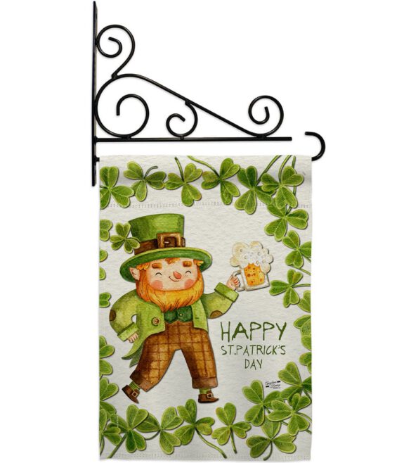 Happy Leprechaun - St Patrick Spring Vertical Impressions Decorative Flags HG137401 Made In USA - Image 8