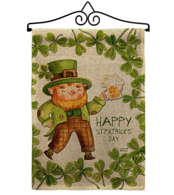 Happy Leprechaun - St Patrick Spring Vertical Impressions Decorative Flags HG137401 Made In USA - Image 17