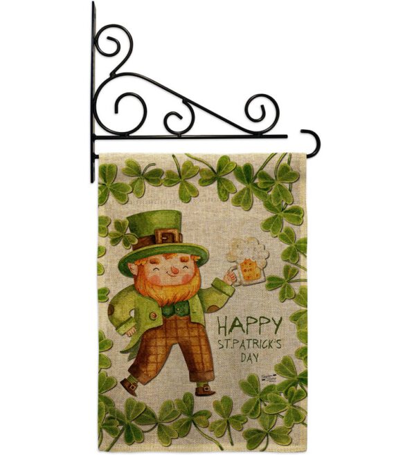 Happy Leprechaun - St Patrick Spring Vertical Impressions Decorative Flags HG137401 Made In USA - Image 18