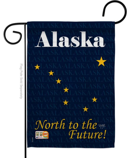 Alaska - States Americana Vertical Impressions Decorative Flags HG108135 Made In USA - Image 2