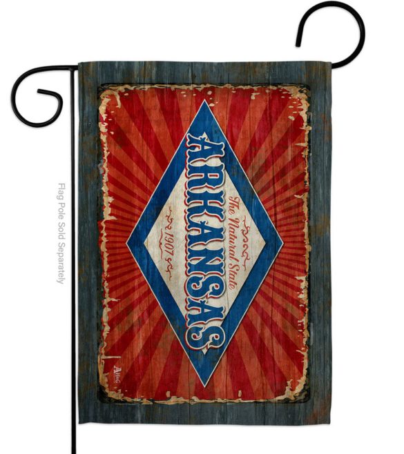 Arkansas Vintage - States Americana Vertical Impressions Decorative Flags HG140948 Made In USA - Image 2