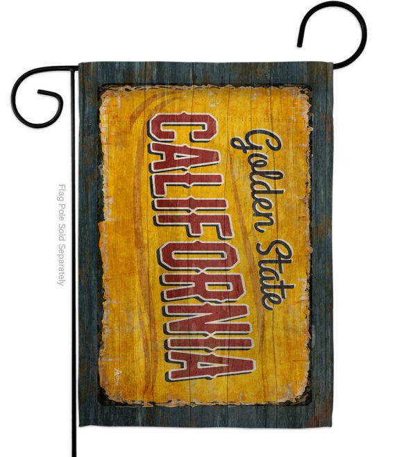 California Vintage - States Americana Vertical Impressions Decorative Flags HG140949 Made In USA