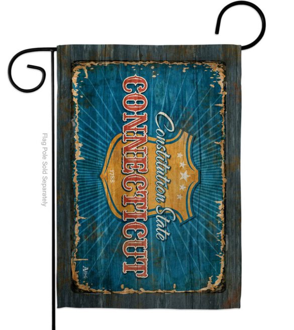 Connecticut Vintage - States Americana Vertical Impressions Decorative Flags HG140951 Made In USA