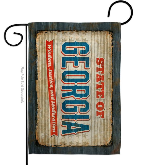 Georgia Vintage - States Americana Vertical Impressions Decorative Flags HG140955 Made In USA