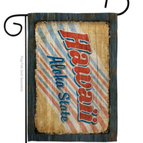 Hawaii Vintage - States Americana Vertical Impressions Decorative Flags HG140956 Made In USA