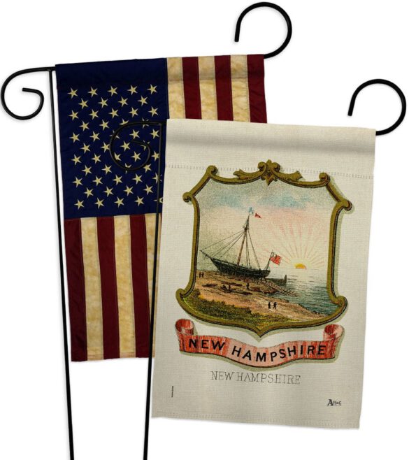 Coat of arms of New Hampshire - States Americana Vertical Impressions Decorative Flags HG141236 Made In USA - Image 7