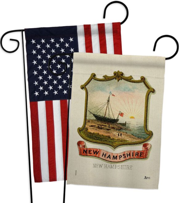 Coat of arms of New Hampshire - States Americana Vertical Impressions Decorative Flags HG141236 Made In USA - Image 9