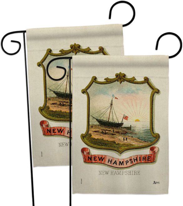 Coat of arms of New Hampshire - States Americana Vertical Impressions Decorative Flags HG141236 Made In USA - Image 11