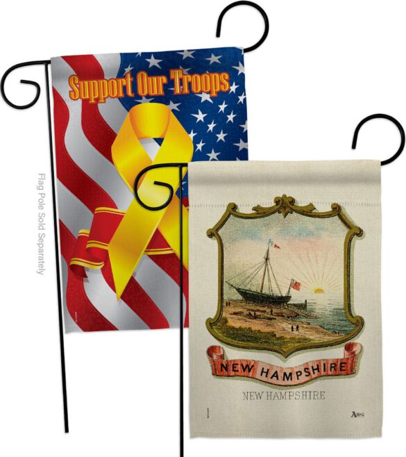 Coat of arms of New Hampshire - States Americana Vertical Impressions Decorative Flags HG141236 Made In USA - Image 13