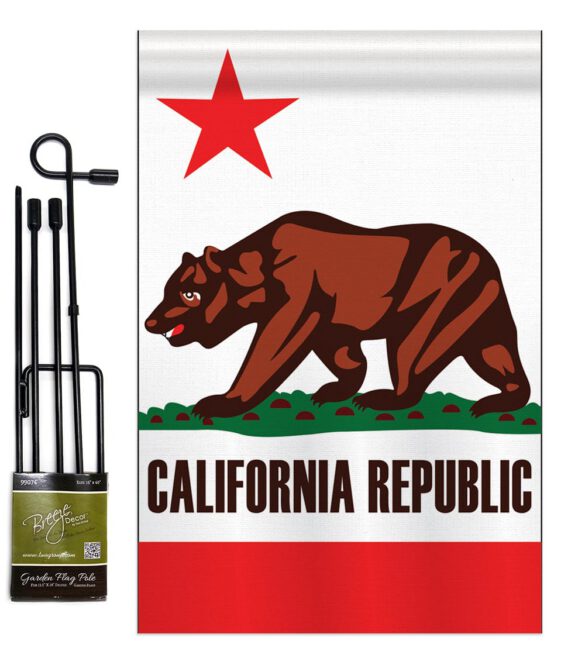 California - States Americana Vertical Applique Decorative Flags HG108050 - Image 8