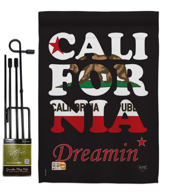 California Dreamin* - States Americana Vertical Impressions Decorative Flags HG108176 Made In USA - Image 4