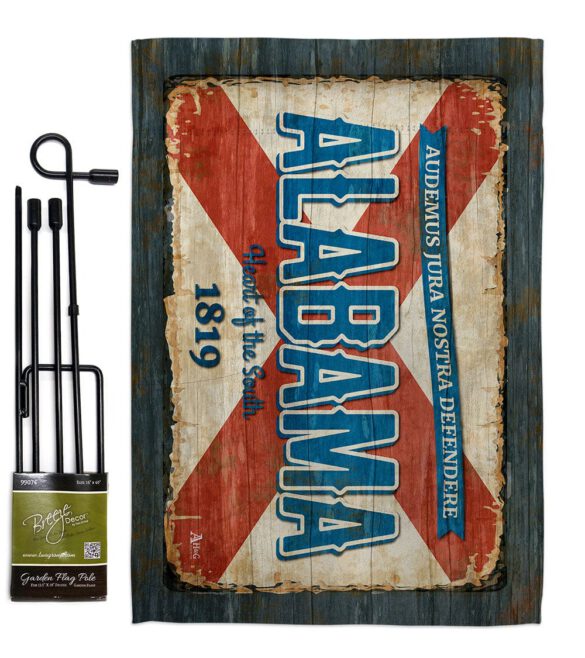 Alabama Vintage - States Americana Vertical Impressions Decorative Flags HG140945 Made In USA - Image 5