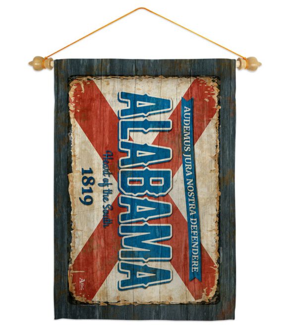 Alabama Vintage - States Americana Vertical Impressions Decorative Flags HG140945 Made In USA - Image 24