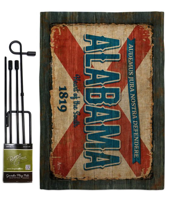 Alabama Vintage - States Americana Vertical Impressions Decorative Flags HG140945 Made In USA - Image 15