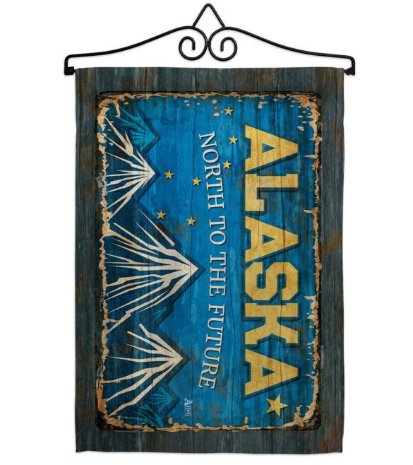 Alaska Vintage - States Americana Vertical Impressions Decorative Flags HG140946 Made In USA - Image 8
