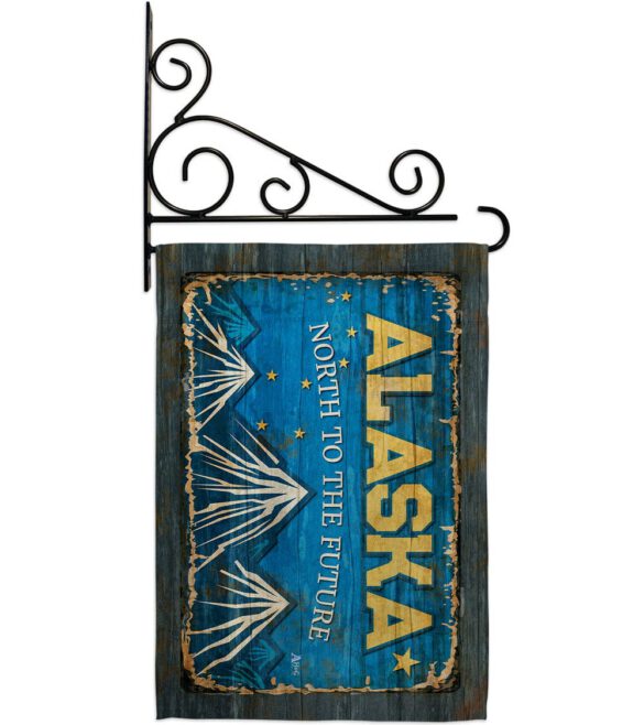 Alaska Vintage - States Americana Vertical Impressions Decorative Flags HG140946 Made In USA - Image 9