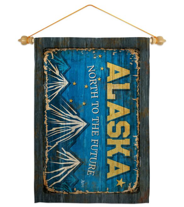 Alaska Vintage - States Americana Vertical Impressions Decorative Flags HG140946 Made In USA - Image 24