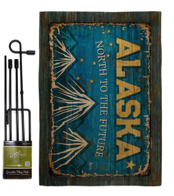Alaska Vintage - States Americana Vertical Impressions Decorative Flags HG140946 Made In USA - Image 15