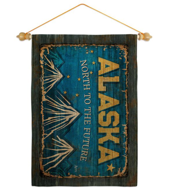 Alaska Vintage - States Americana Vertical Impressions Decorative Flags HG140946 Made In USA - Image 25