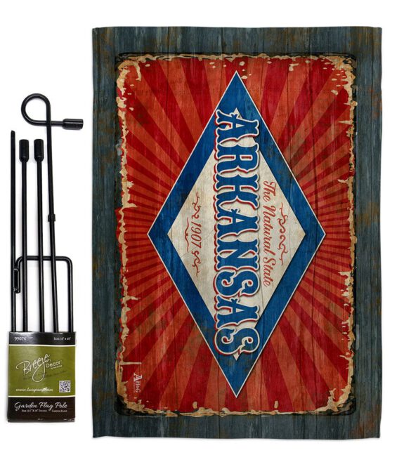 Arkansas Vintage - States Americana Vertical Impressions Decorative Flags HG140948 Made In USA - Image 5