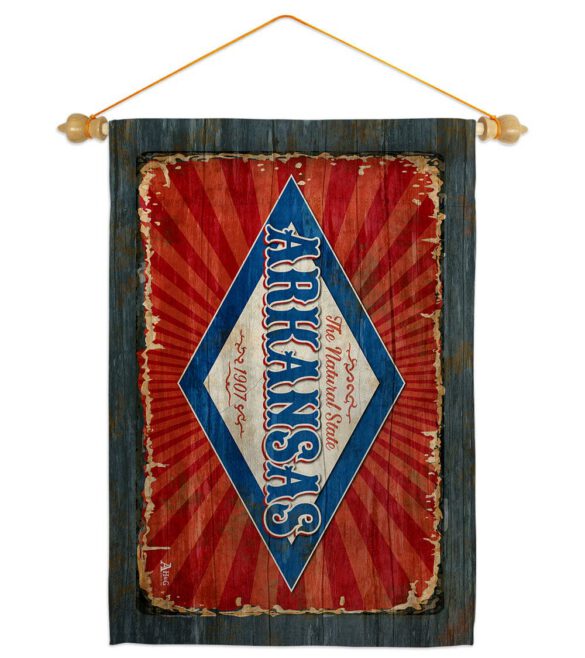 Arkansas Vintage - States Americana Vertical Impressions Decorative Flags HG140948 Made In USA - Image 24