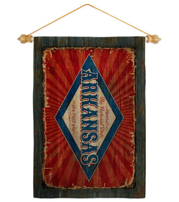 Arkansas Vintage - States Americana Vertical Impressions Decorative Flags HG140948 Made In USA - Image 25