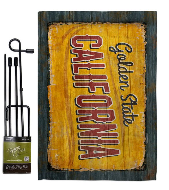California Vintage - States Americana Vertical Impressions Decorative Flags HG140949 Made In USA - Image 4