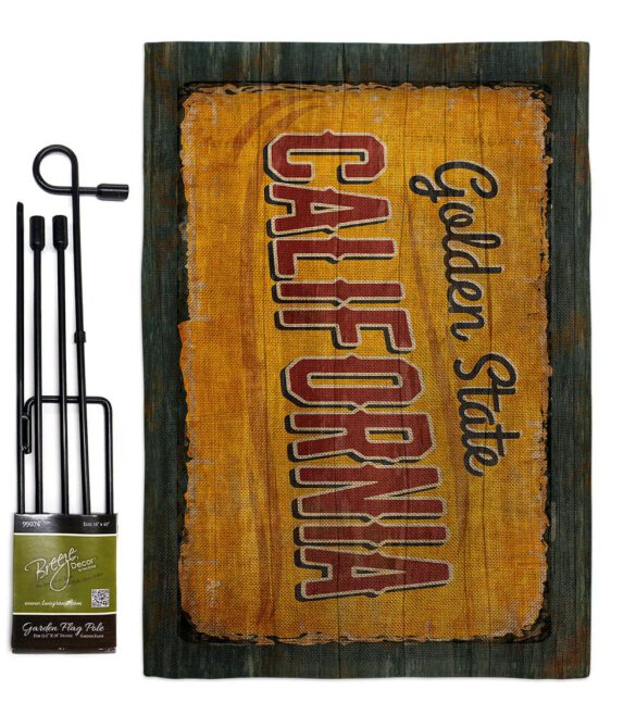 California Vintage - States Americana Vertical Impressions Decorative Flags HG140949 Made In USA - Image 14