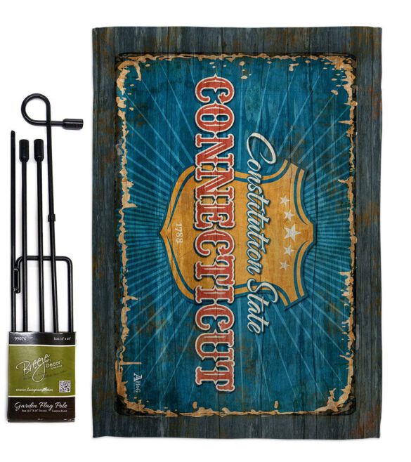 Connecticut Vintage - States Americana Vertical Impressions Decorative Flags HG140951 Made In USA - Image 4