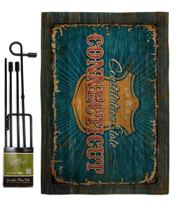 Connecticut Vintage - States Americana Vertical Impressions Decorative Flags HG140951 Made In USA - Image 14
