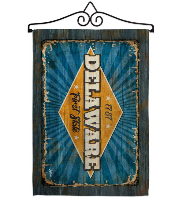 Delaware Vintage - States Americana Vertical Impressions Decorative Flags HG140952 Made In USA - Image 7