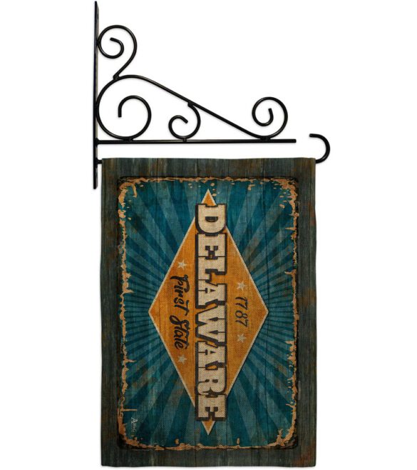 Delaware Vintage - States Americana Vertical Impressions Decorative Flags HG140952 Made In USA - Image 18