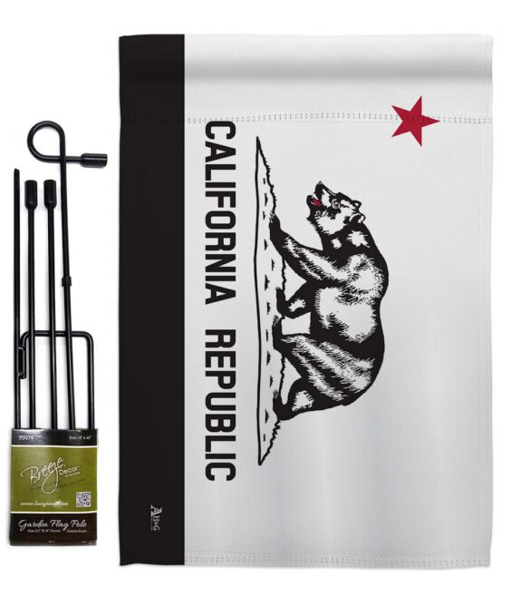 Black & White California - States Americana Vertical Impressions Decorative Flags HG140998 Made In USA - Image 4