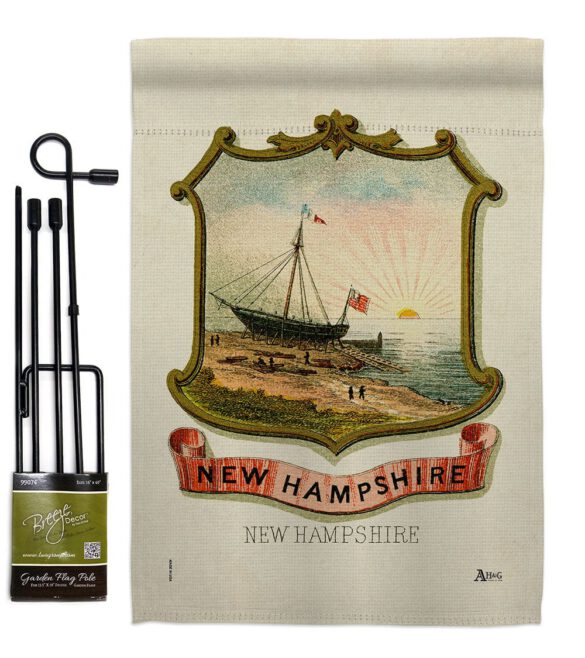Coat of arms of New Hampshire - States Americana Vertical Impressions Decorative Flags HG141236 Made In USA - Image 4