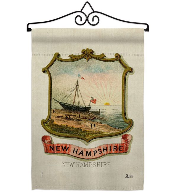 Coat of arms of New Hampshire - States Americana Vertical Impressions Decorative Flags HG141236 Made In USA - Image 16