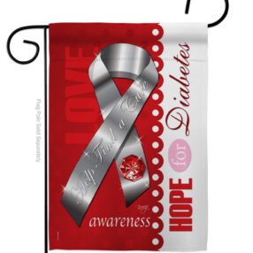 Diabetes - Support Inspirational Vertical Impressions Decorative Flags HG115097 Made In USA