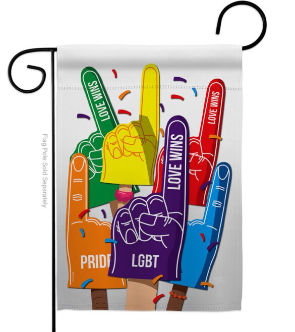 #1 Love Wins - Support Inspirational Vertical Impressions Decorative Flags HG115157 Made In USA - Image 2