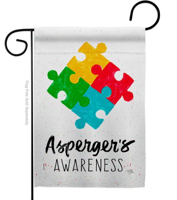 Asperger's Awarness - Support Inspirational Vertical Impressions Decorative Flags HG115213 Made In USA - Image 2