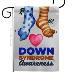 Down Syndrome Awareness - Support Inspirational Vertical Impressions Decorative Flags HG115215 Made In USA