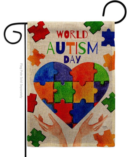 Autism Day - Support Inspirational Vertical Impressions Decorative Flags HG115232 Made In USA - Image 12