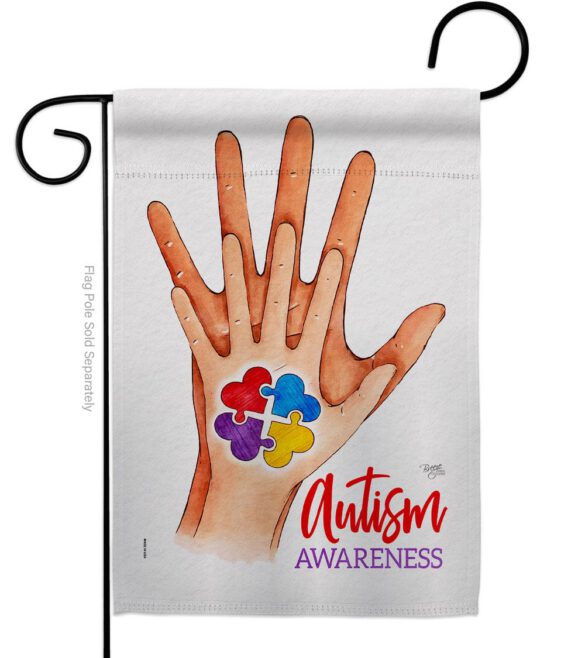 Asperger Day - Support Inspirational Vertical Impressions Decorative Flags HG115233 Made In USA - Image 2