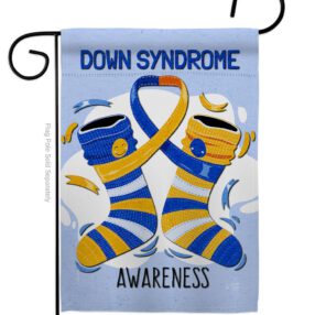 Down Syndrome - Support Inspirational Vertical Impressions Decorative Flags HG137423 Made In USA