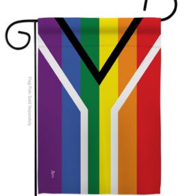 Gay Flag of South Africa - Support Inspirational Vertical Impressions Decorative Flags HG148007 Made In USA