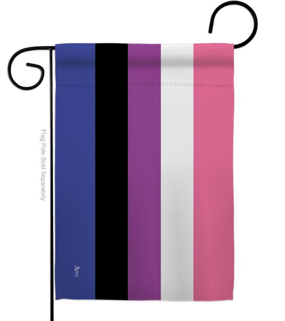 Genderfluidity Pride - Support Inspirational Vertical Impressions Decorative Flags HG148008 Made In USA