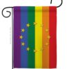 European Union Pride - Support Inspirational Vertical Impressions Decorative Flags HG148671 Made In USA