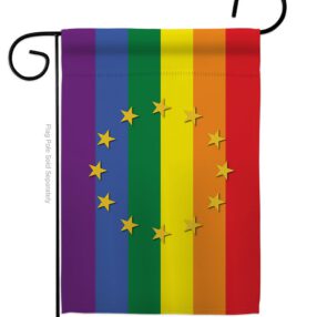 European Union Pride - Support Inspirational Vertical Impressions Decorative Flags HG148671 Made In USA