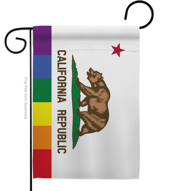 California Republic Pride - Support Inspirational Vertical Impressions Decorative Flags HG148680 Made In USA