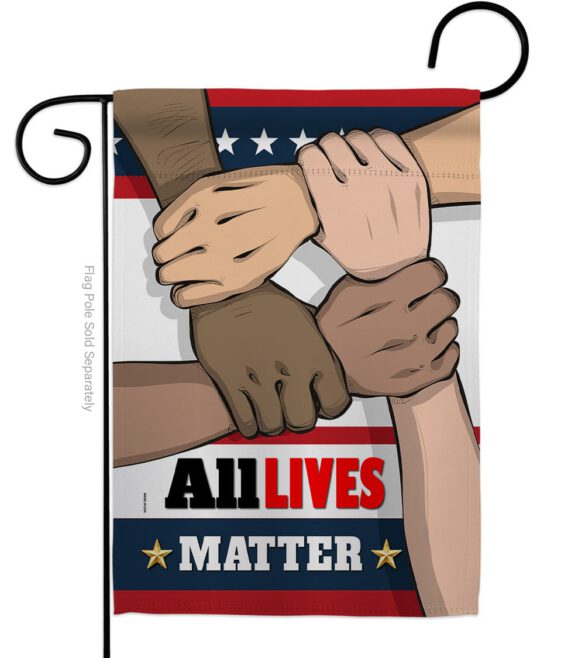 All Lives Matter - Support Inspirational Vertical Impressions Decorative Flags HG170016 Made In USA - Image 2