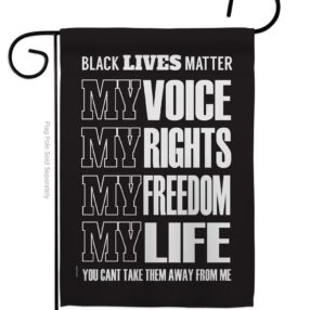 Black Lives Freedom - Support Inspirational Vertical Impressions Decorative Flags HG170061 Made In USA