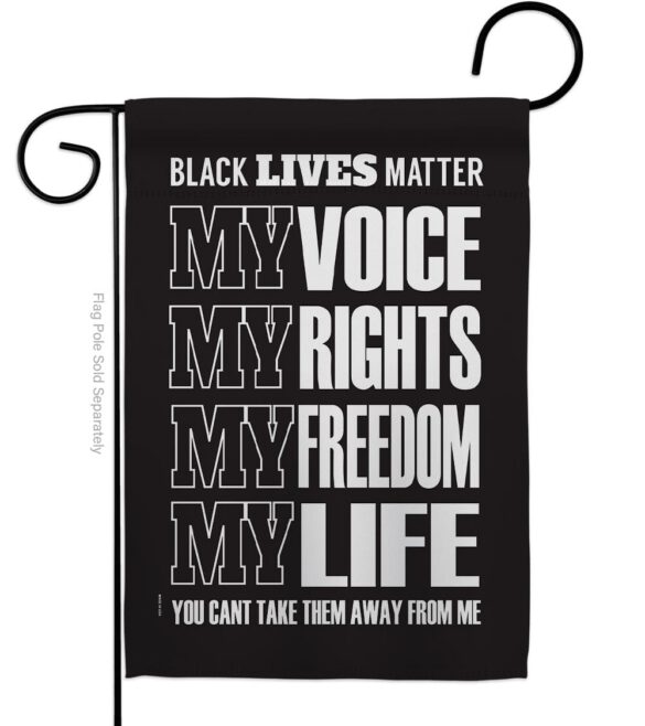 Black Lives Freedom - Support Inspirational Vertical Impressions Decorative Flags HG170061 Made In USA